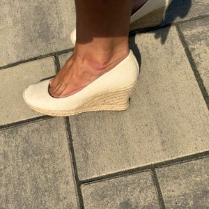 J.Crew Wedges Cream